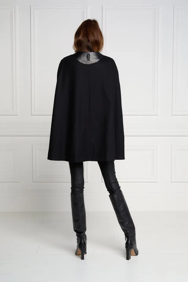Holland Cooper Slim Cape Soft Black Women Capes Holland Cooper Slim Cape Soft Black Women Capes