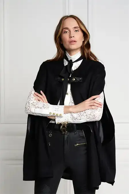 Holland Cooper Slim Cape Soft Black Women Capes Holland Cooper Slim Cape Soft Black Women Capes