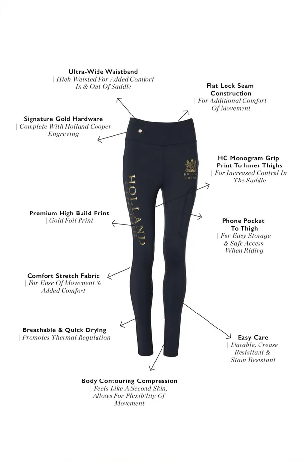 Holland Cooper Sport Legging Slate Women Leggings Holland Cooper Sport Legging Slate Women Leggings