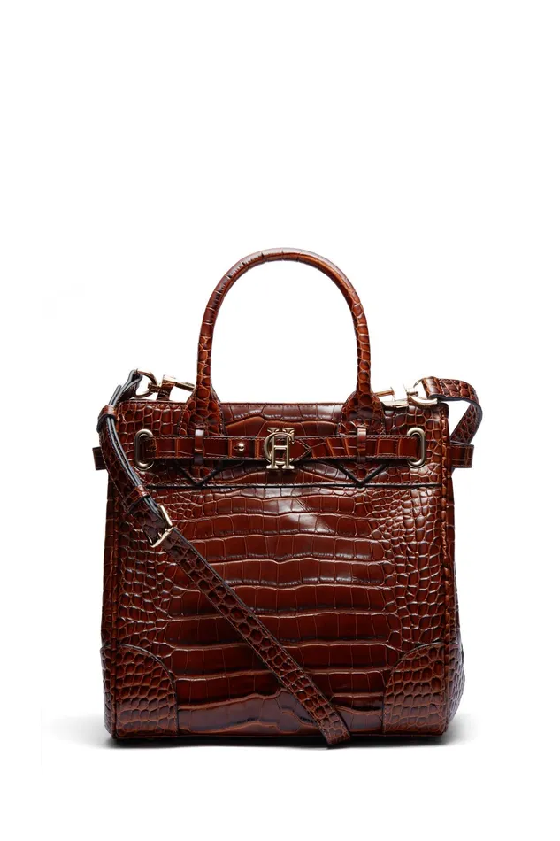 Holland Cooper The Brompton Mini Tote Tan Croc Women Bags