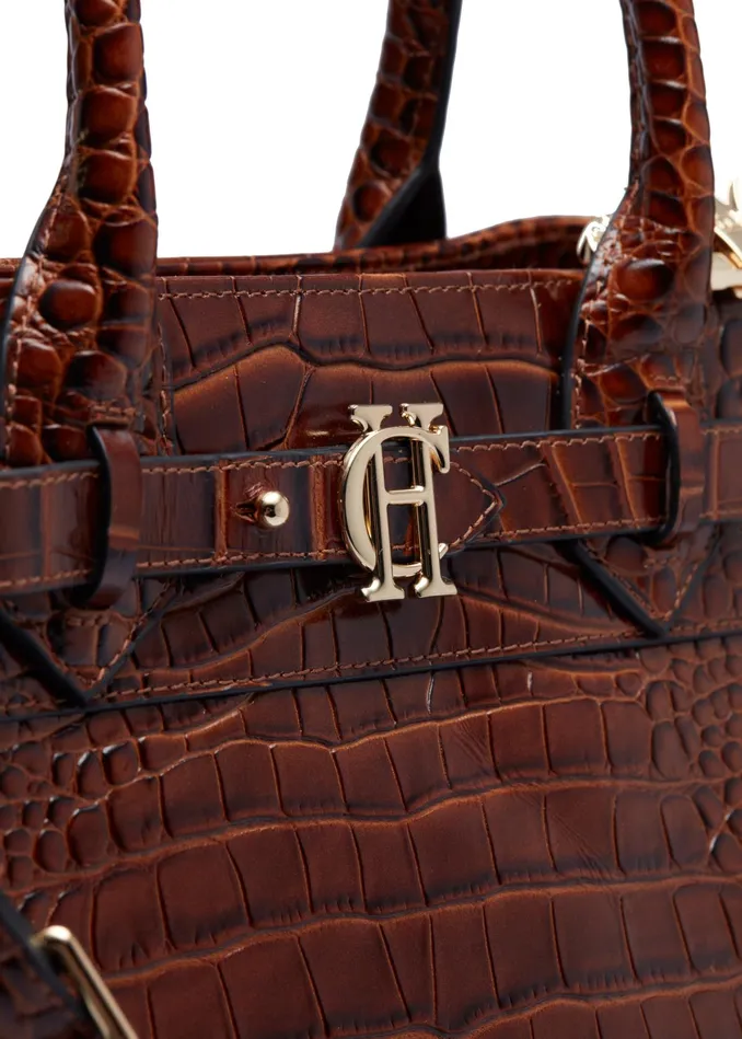 Holland Cooper The Brompton Mini Tote Tan Croc Women Bags