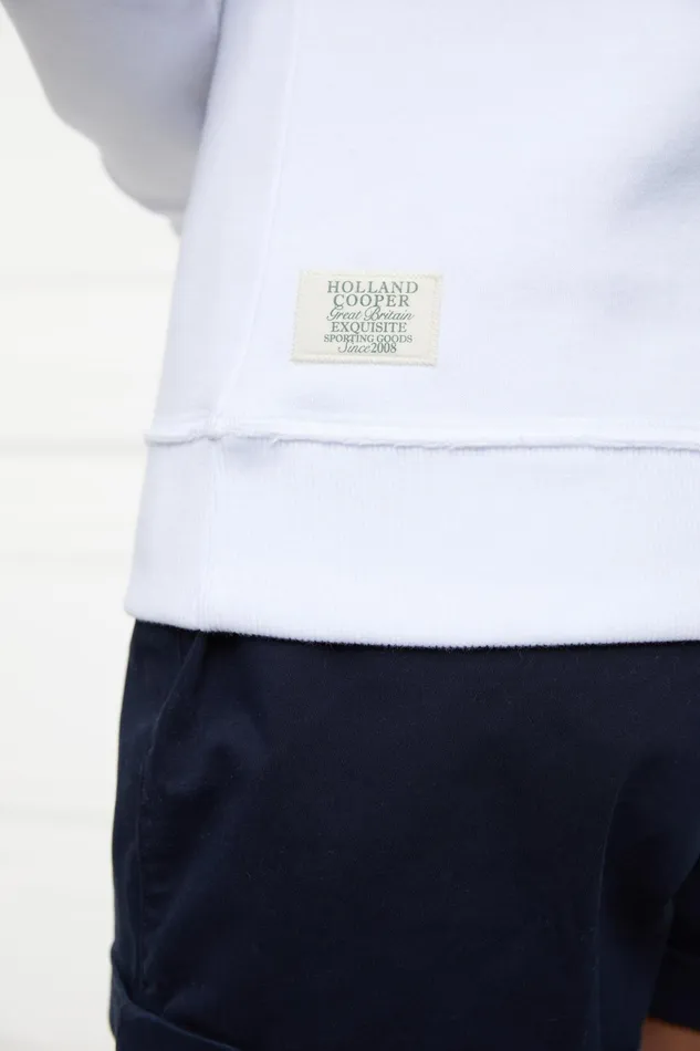 Holland Cooper Varsity Crew White Women Sweatshirts Holland Cooper Varsity Crew White Women Sweatshirts