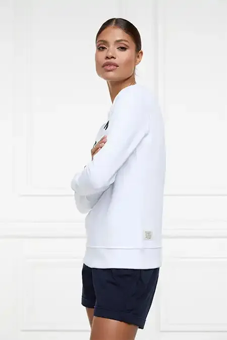 Holland Cooper Varsity Crew White Women Sweatshirts Holland Cooper Varsity Crew White Women Sweatshirts