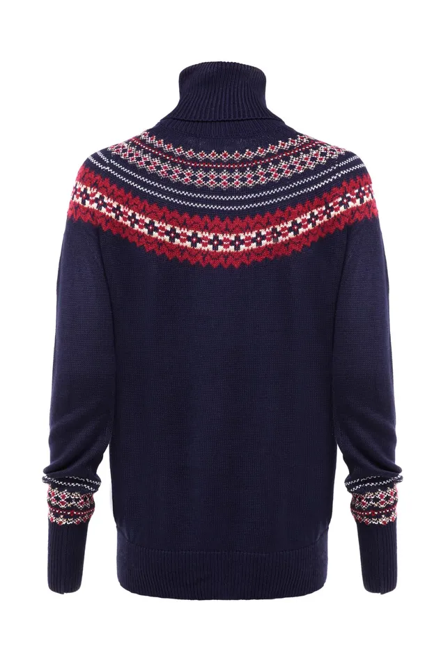 Holland Cooper Whistler Roll Neck Knit Ink Navy Women Knitwear Holland Cooper Whistler Roll Neck Knit Ink Navy Women Knitwear