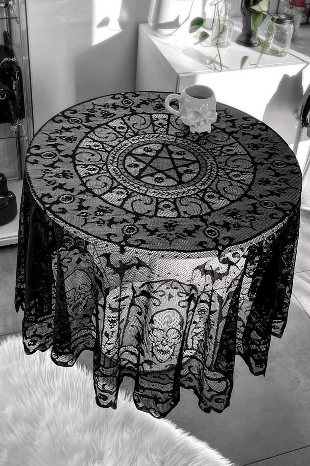 Homeware Tableware Killstar Asra Lace Tablecloth