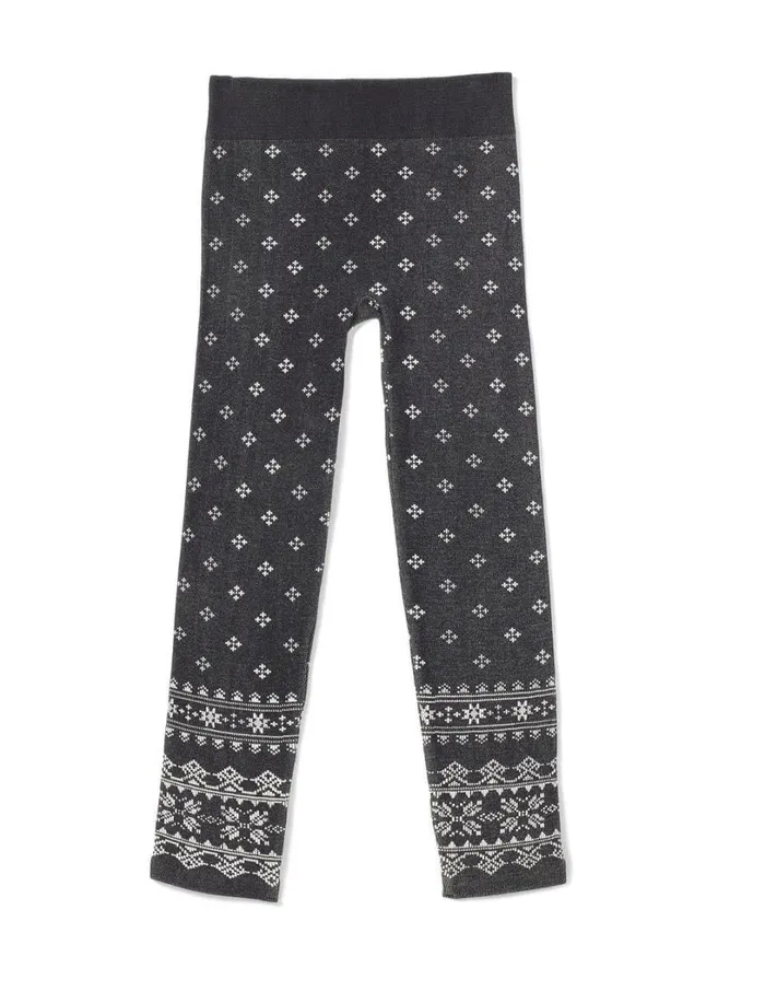 Hue Fairisle Seamless Leggings Black Heather Girls Girls