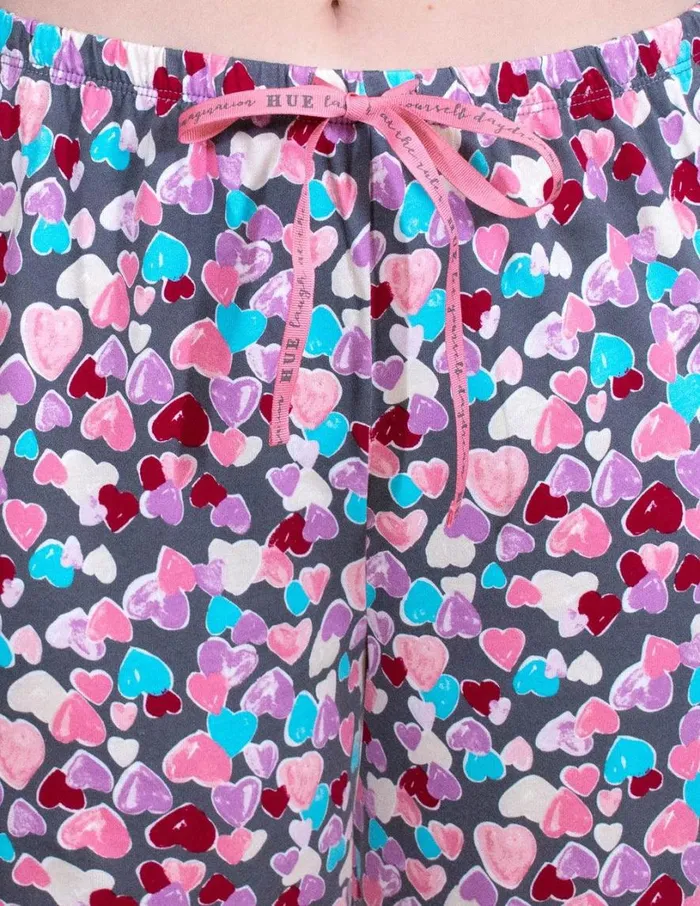 Hue Forever Hearts PJ Pant Castlerock Women Plus Size