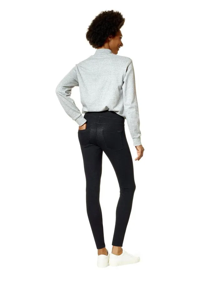 Hue Game Changing Denim HiRise Legging Black Wash Women Skinny