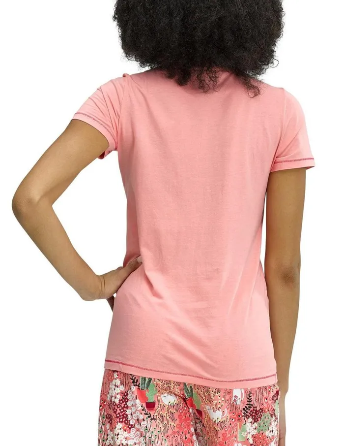 Hue Life Is A Garden Short Sleeve Tee Strawberry Ice Women Tops