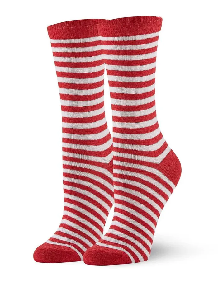 Hue Patterned Stocking Stuffer Sock White Women Cozy