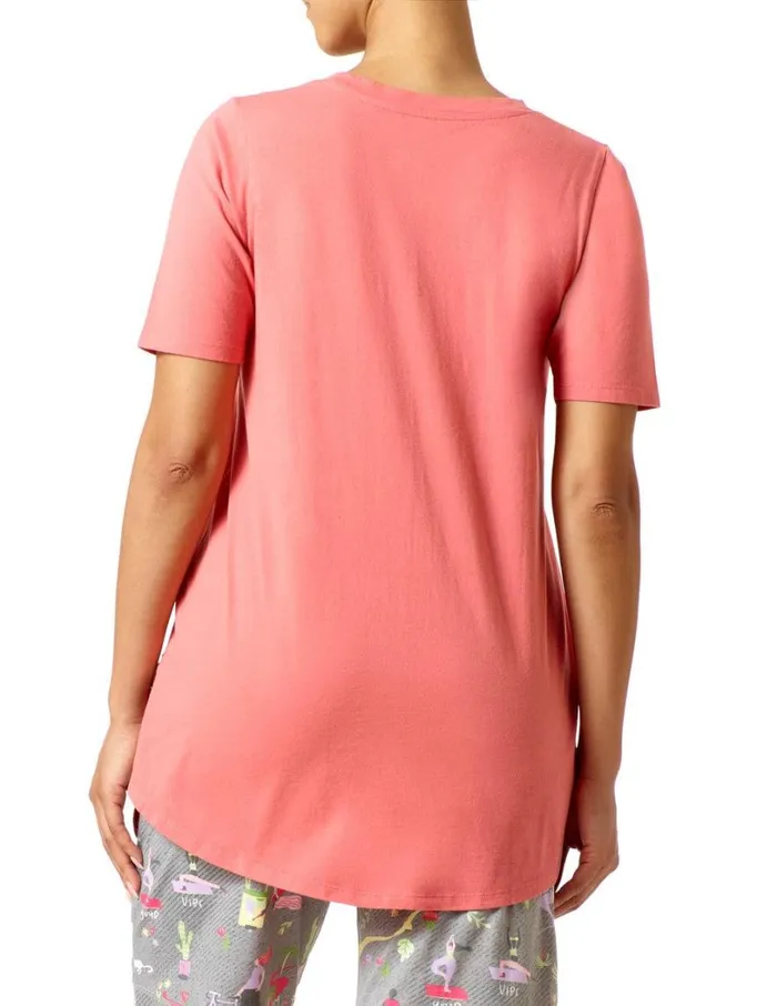 Hue Perfect Vintage Wash Tee Faded Rose Women TShirts