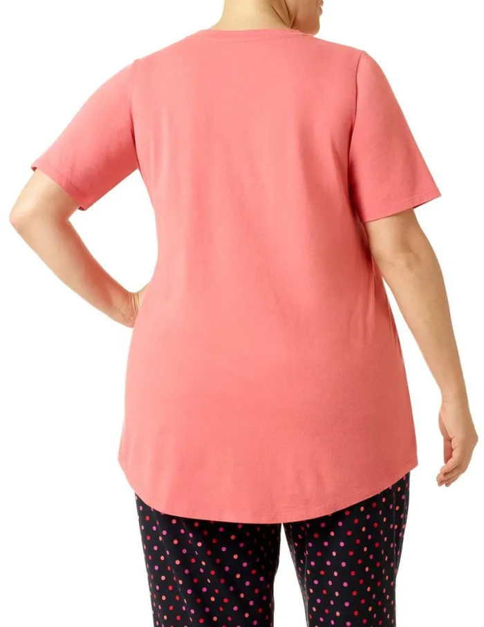 Hue Perfect Vintage Wash Tee Faded Rose Women TShirts