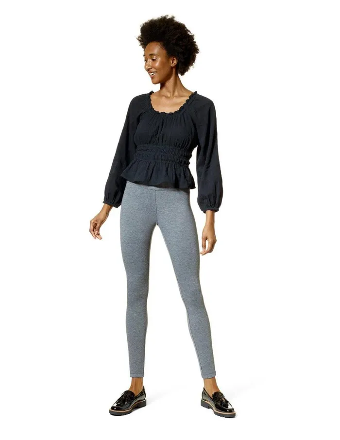 Hue Reset Reversible Ponte Legging Blackgrey Women Cotton