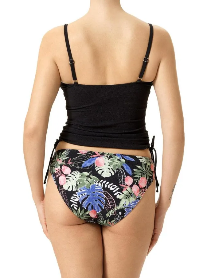 Hue Tropical Breeze Reversible Tankini Black Women Tops