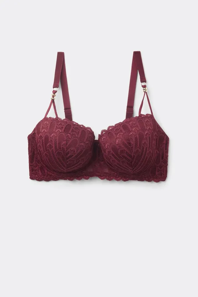 Intimissimi Balconette Women Elegant Silhouette Sofia Balconette Bra Burgundy 653j 8211 Folk Red