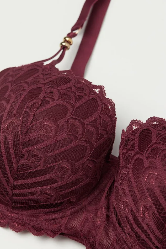 Intimissimi Balconette Women Elegant Silhouette Sofia Balconette Bra Burgundy 653j 8211 Folk Red