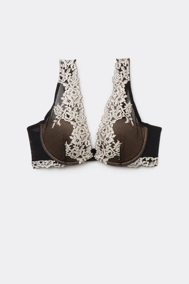 Intimissimi Balconette Women Pretty Flowers Elena Balconette Bra Multicolor 9887 8211 Blackivory