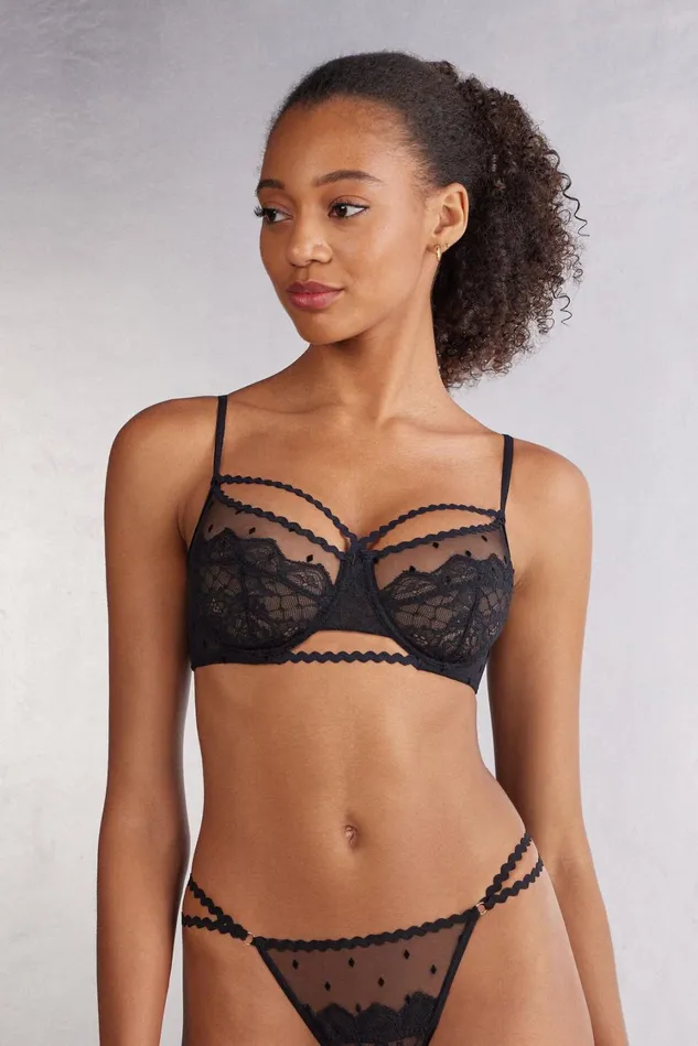 Intimissimi Balconette Women Winter Of Love Balconette Bra Black 019 8211 Black Intimissimi Balconette Women Winter Of Love Balconette Bra Black 019 8211 Black