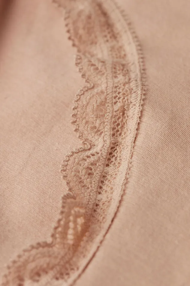 Intimissimi Bikini Panties Women Cotton And Lace Panties Natural 044 8211 Honey Soft Beige
