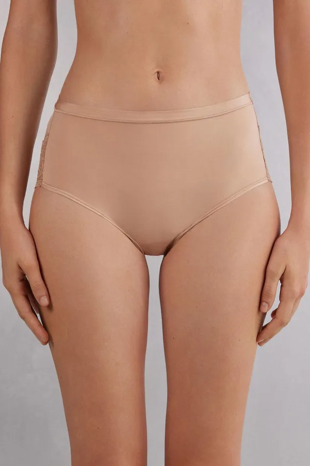 Intimissimi Bikini Panties Women High Waist Panties In Ultralight Microfiber With Lace Natural 044 8211 Honey Soft Beige Intimissimi Bikini Panties Women High Waist Panties In Ultralight Microfiber With Lace Natural 044 8211 Honey Soft Beige