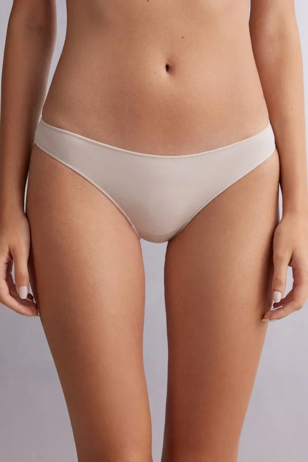 Intimissimi Bikini Panties Women Low Rise Cotton Panties Natural 2280 8211 Avorio Crema
