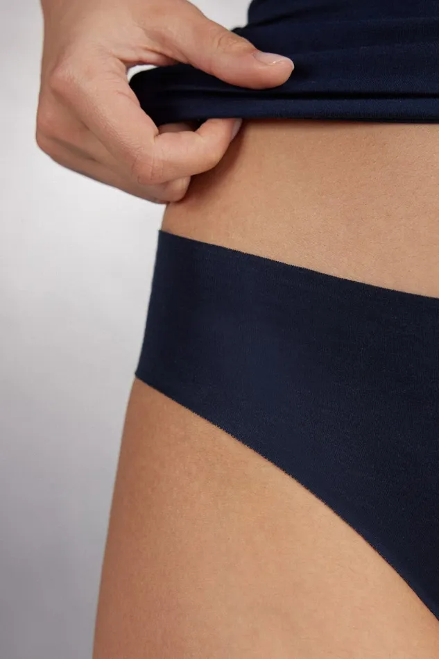 Intimissimi Bikini Panties Women Seamless Cotton Panties Blue 1467 8211 Intense Blue