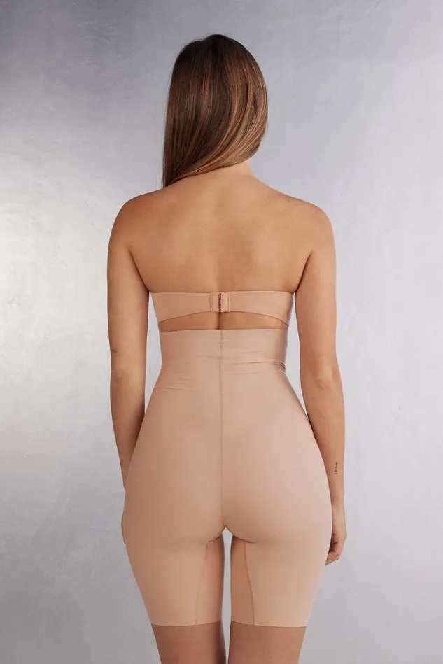 Intimissimi Boyshorts and Hipsters Women Light Shaping Cotton High Waist Shorts Natural 044 8211 Honey Soft Beige
