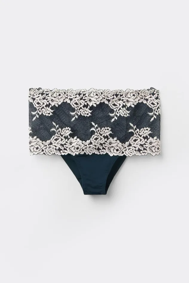 Intimissimi Boyshorts and Hipsters Women Pretty Flowers Hipster Brazilian Blue 347i 8211 Deep Bluevanilla