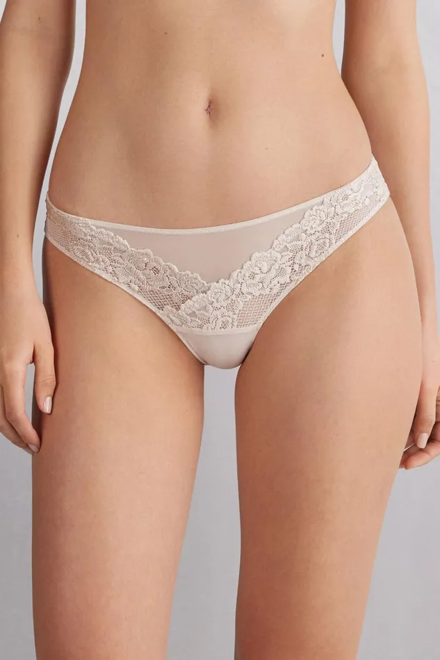 Intimissimi Brazilian Cut Women Pretty Flowers Brazilian Natural 2280 8211 Avorio Crema