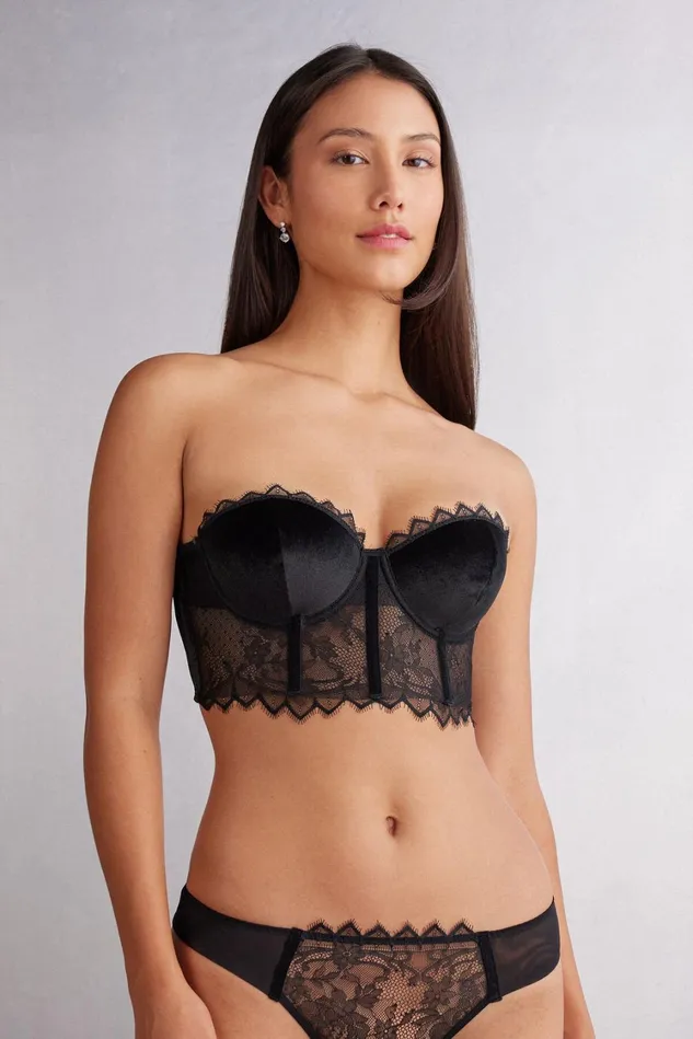 Intimissimi Bustiers Corsets Women Intriguing Beauty Giada Bandeau Bustier Black 019 8211 Black Intimissimi Bustiers Corsets Women Intriguing Beauty Giada Bandeau Bustier Black 019 8211 Black