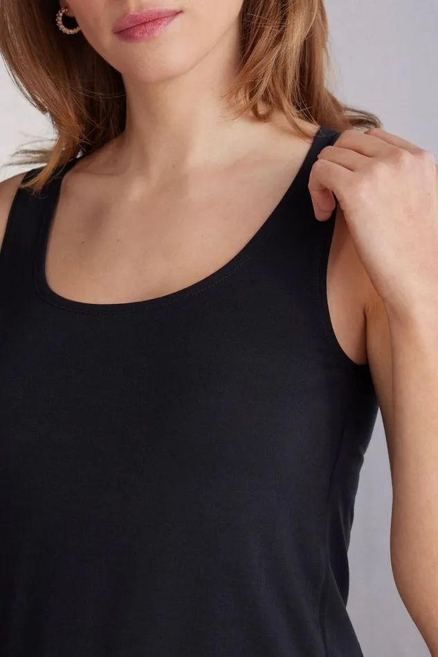 Intimissimi Camisoles Tank Tops Women Long Micromodal Tank Top Black 019 8211 Black