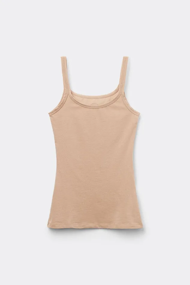 Intimissimi Camisoles Tank Tops Women Ultralight Cotton Top Natural 044 8211 Honey Soft Beige