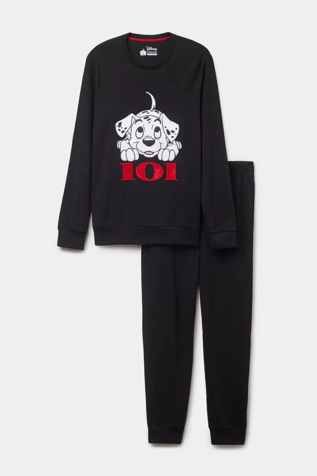 Intimissimi Long Pajamas Men 101 Dalmatians Disney Cotton Full Length Pajamas Black 019 8211 Black