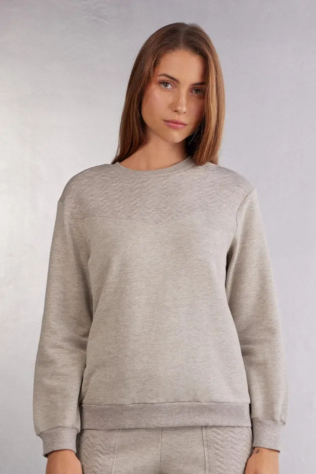 Intimissimi Long Pajamas Women Soft Chevron Long Sleeve Top Beige 775j 8211 Brown Melange Intimissimi Long Pajamas Women Soft Chevron Long Sleeve Top Beige 775j 8211 Brown Melange