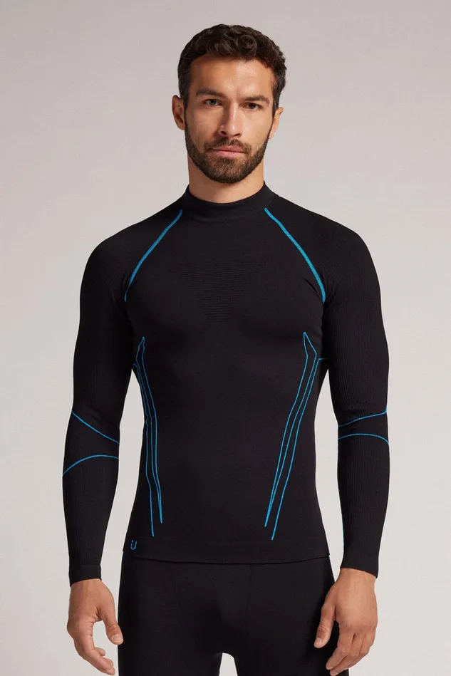 Intimissimi Long Sleeve Tops Men Long Sleeve Technical Sport Top Black 019 8211 Black Intimissimi Long Sleeve Tops Men Long Sleeve Technical Sport Top Black 019 8211 Black