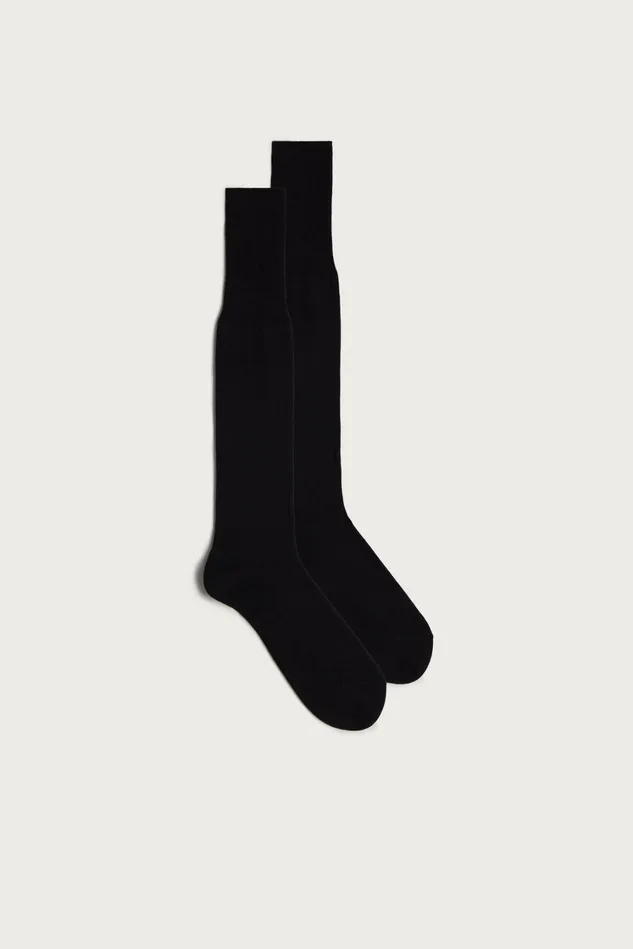 Intimissimi Long Socks Men Tall CashmereSilkCotton Blend Socks Black 019 8211 Black Intimissimi Long Socks Men Tall CashmereSilkCotton Blend Socks Black 019 8211 Black
