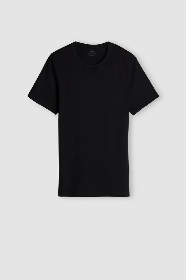 Intimissimi Pajama Separates Men Superior Cotton TShirt Black 019 8211 Black