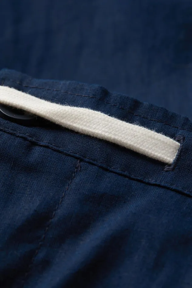 Intimissimi Pants Men Full Length Linen And Cotton Pants Blue 585j 8211 Blu Oceano