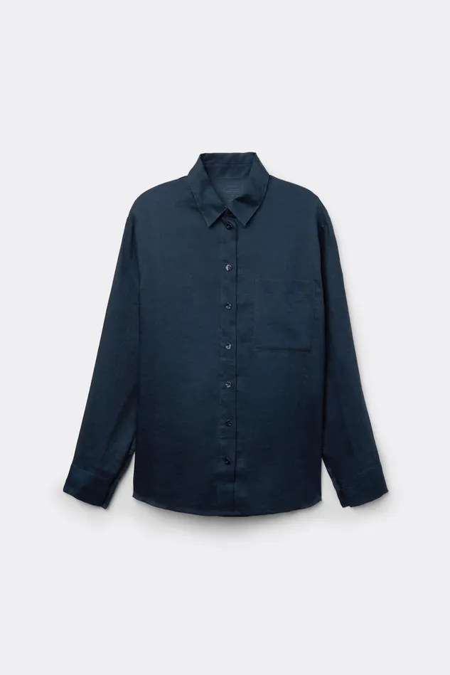 Intimissimi Shirts Women Linen Cloth Shirt Blue 243j 8211 Sailor Blue