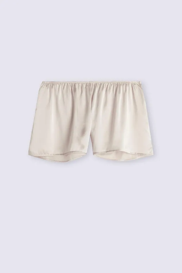 Intimissimi Short Pajamas Women Smooth SilkSatin Shorts Natural 2280 8211 Avorio Crema