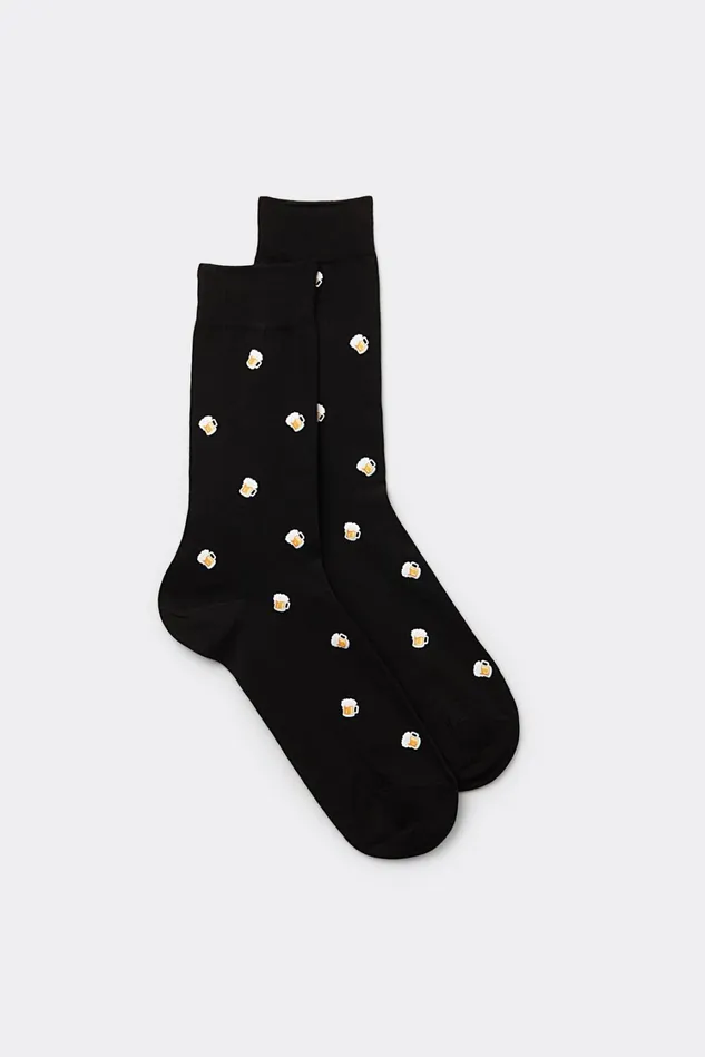 Intimissimi Short Socks Men Beer Print Soft Cotton Short Socks Black 701j 8211 Nero Stampa Birre Intimissimi Short Socks Men Beer Print Soft Cotton Short Socks Black 701j 8211 Nero Stampa Birre