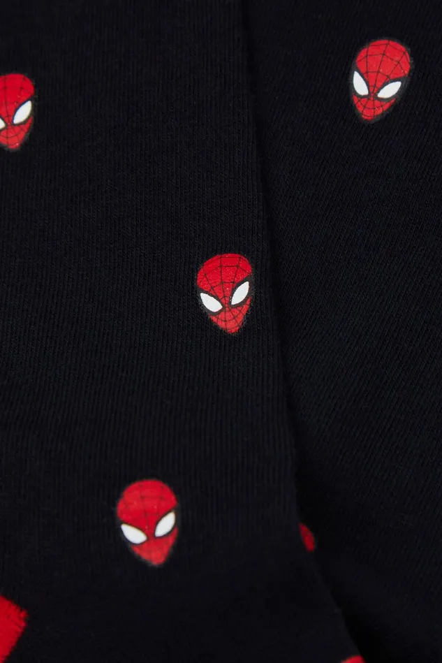 Intimissimi Short Socks Men SpiderMan Marvel Soft Cotton Short Socks Black 703j 8211 Blu Scuro Stampa Spiderman