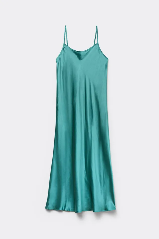 Intimissimi Slips Babydolls Women MidiLength Slip In Silk Blue 654j 8211 Lagoon Blue