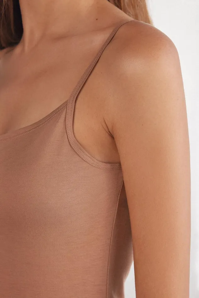 Intimissimi Slips Babydolls Women Ultrafresh Cotton Chemise Natural 417i 8211 Marrone Cappuccino