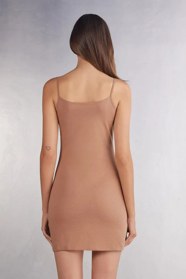 Intimissimi Slips Babydolls Women Ultrafresh Cotton Chemise Natural 417i 8211 Marrone Cappuccino
