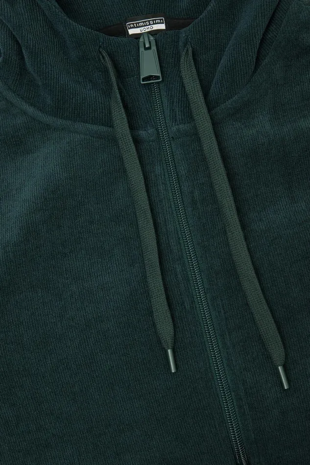 Intimissimi Sweatshirts Men Brushed Chenille Sweatshirt Green 132j 8211 Verde Scuro