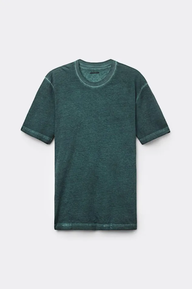 Intimissimi TShirts Polos Men Washed Collection Cotton TShirt Green 681j 8211 Deep Green Washed