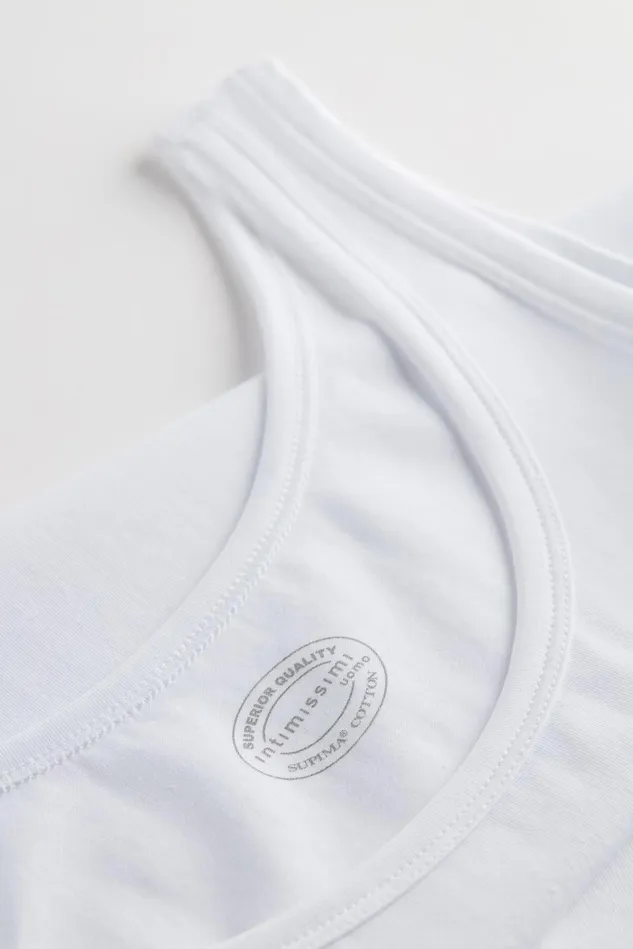 Intimissimi Tank Tops Undershirts Men Round Neck Tank Top In Stretch Superior Cotton White 001 8211 White