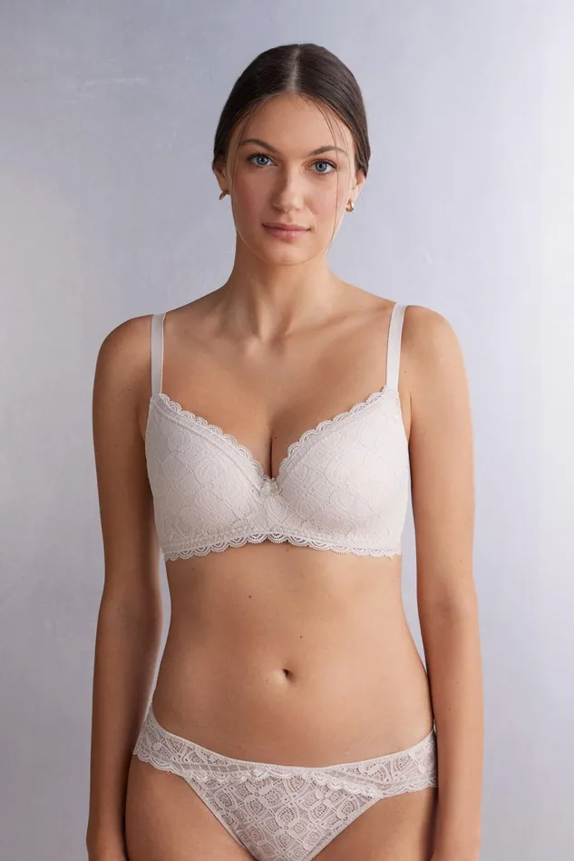 Intimissimi Triangle Women Adele Triangle Bra In Lace Natural 2280 8211 Avorio Crema Intimissimi Triangle Women Adele Triangle Bra In Lace Natural 2280 8211 Avorio Crema