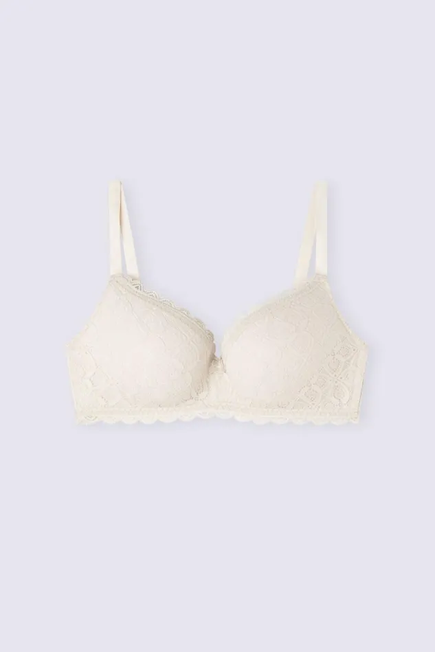 Intimissimi Triangle Women Adele Triangle Bra In Lace Natural 2280 8211 Avorio Crema